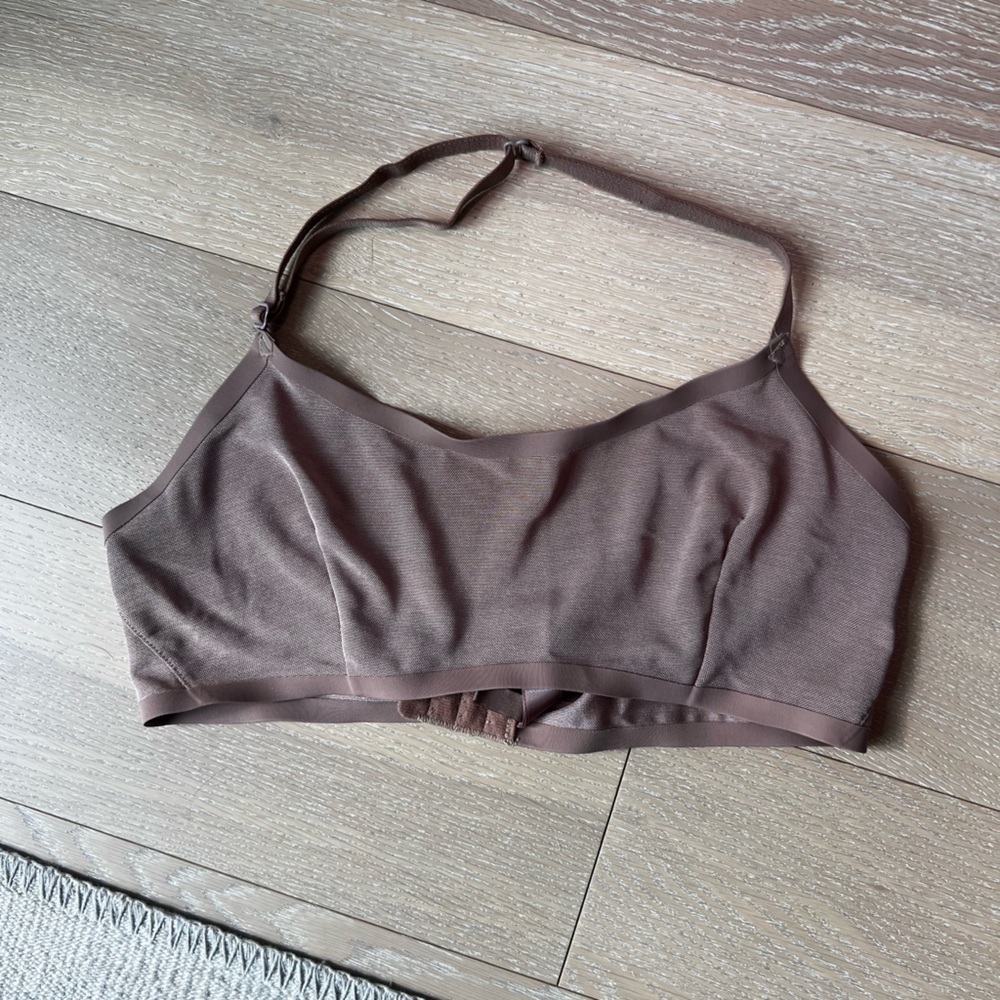 SKIMS Tan Mesh Bra